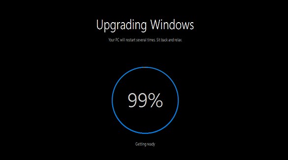 Windows 10 Upgrade Stuck at 99 Percent
