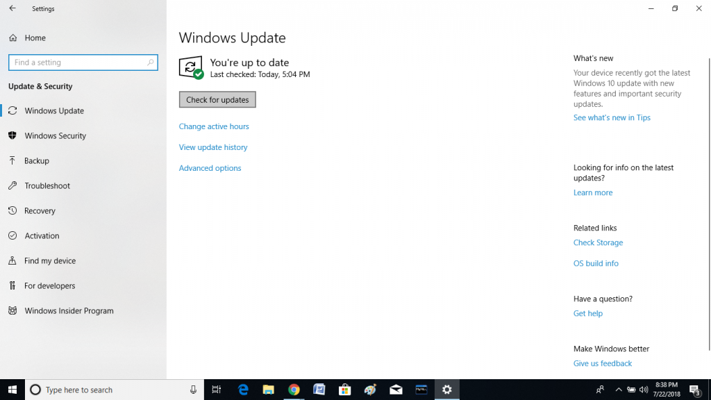 Update the Windows Software 