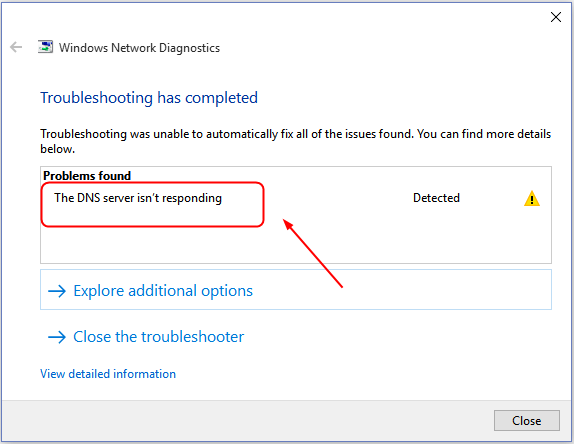 How To Fix DNS Server Not Responding on Windows 10