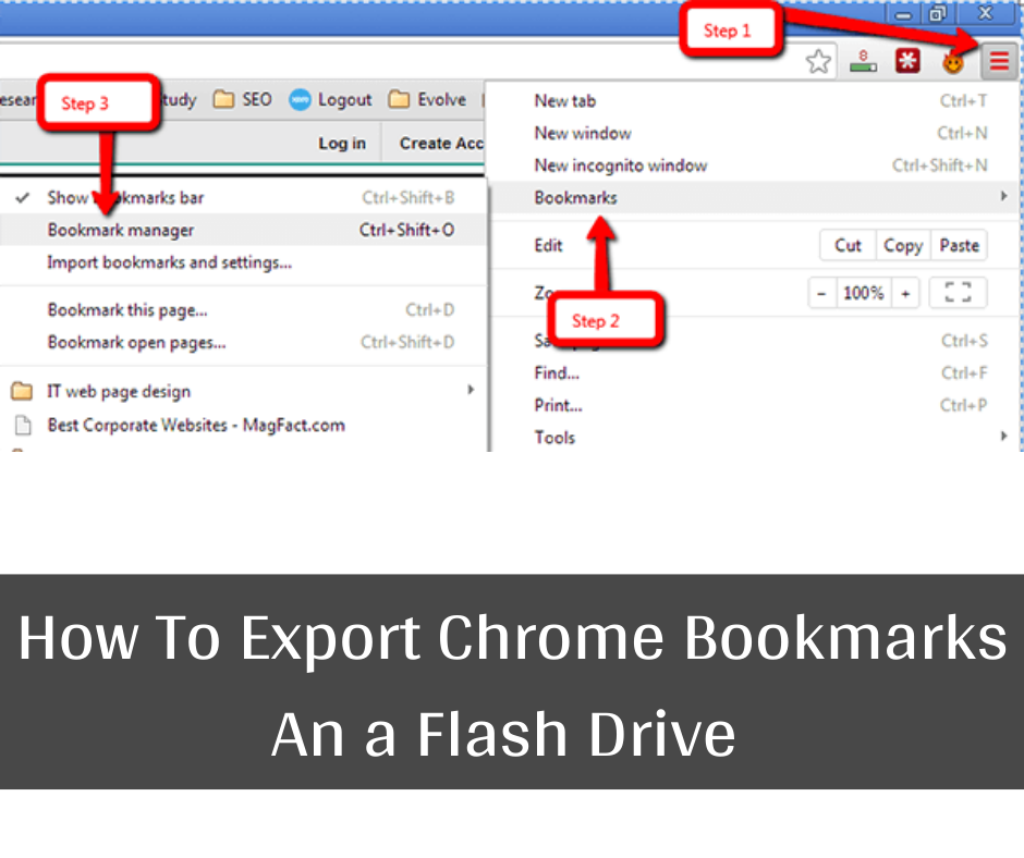 How To Export Chrome Bookmarks An a Flash Drive