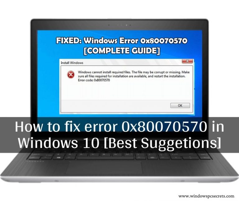 How to fix error 0x80070570 in Windows 10