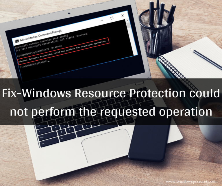 Fix-Windows Resource Protection could not perform the requested operation
