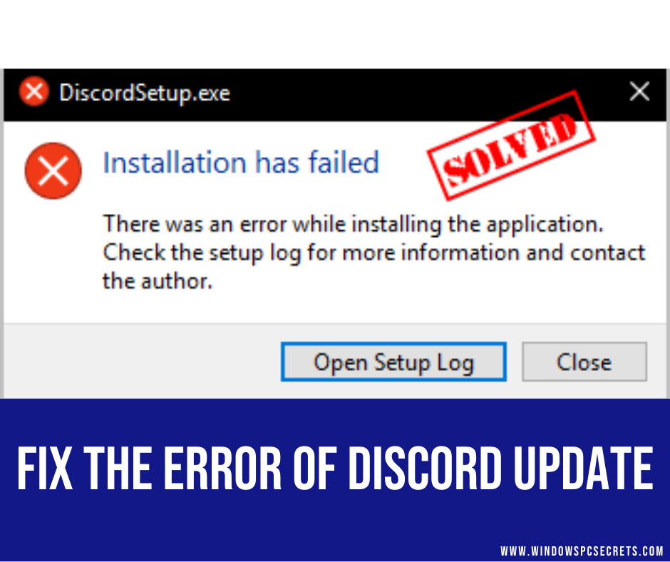 fix the error of Discord Update