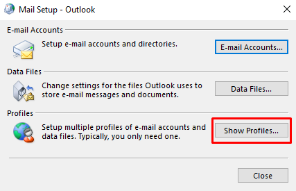 Outlook Data File Cannot Be Accessed