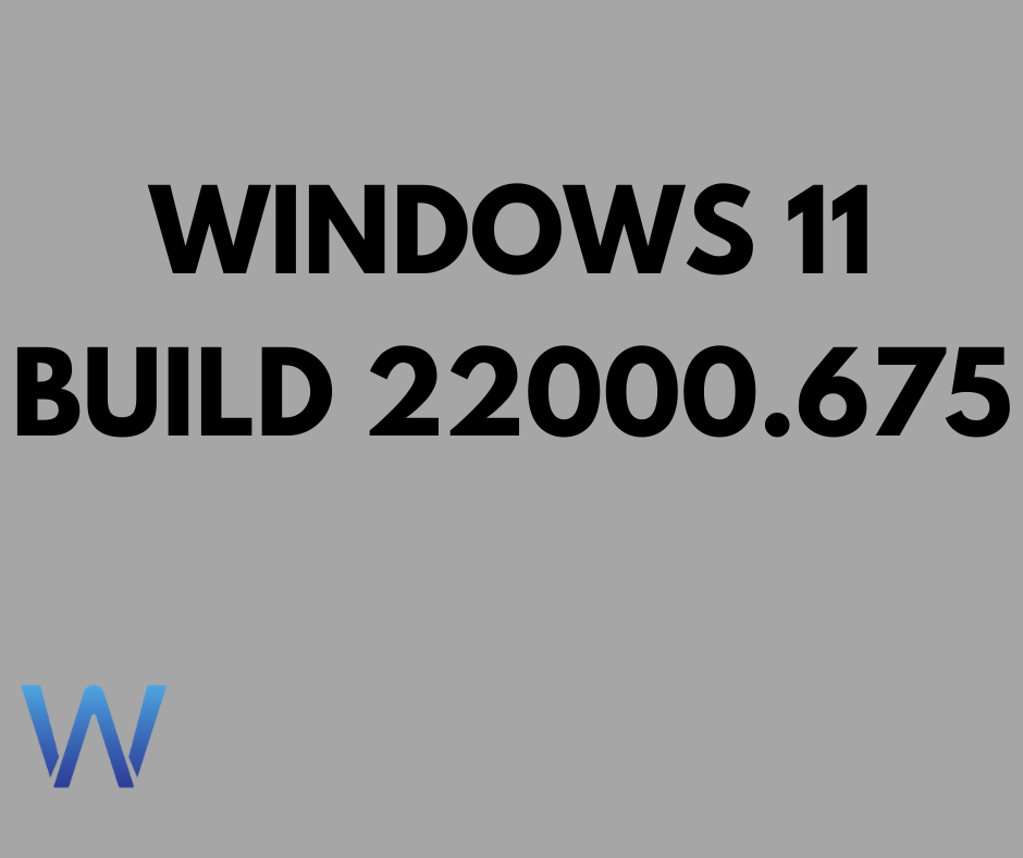 WINDOWS 11 BUILD 22000.675
